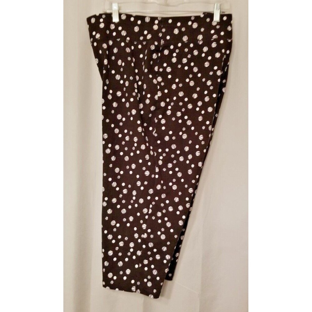 Avenue Women's Activewear Pants Black & White Dot Design Everyday Size 26/28